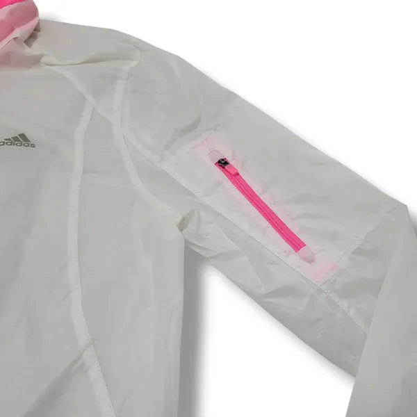 Adidas Jacket Size Small Semi-Sheer Windbreaker Jacket Running Athleisure Flaws - Image 5