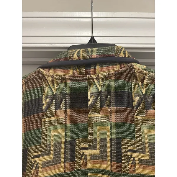 Carolina Colours Womens Blazer Jacket Multicolor Aztec Buttons Pockets Plus 2X - Image 7