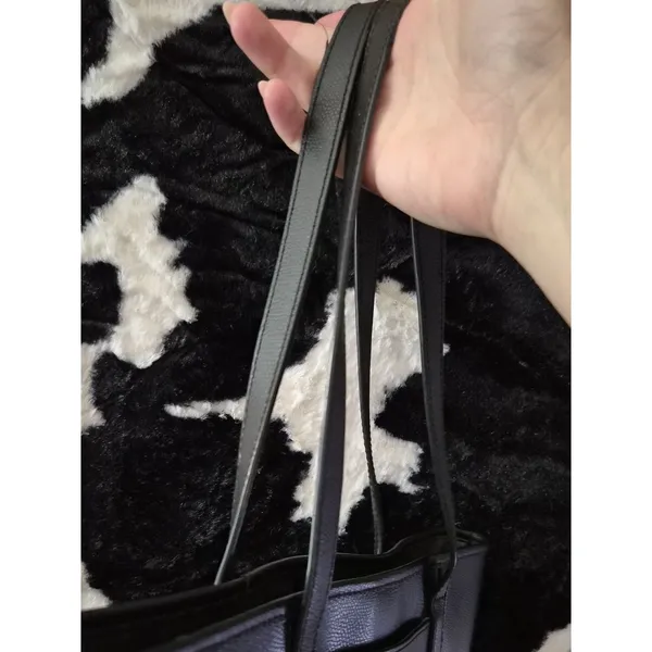 Michael Kors Black Leather Tote Bag Shoulder Purse - Image 13