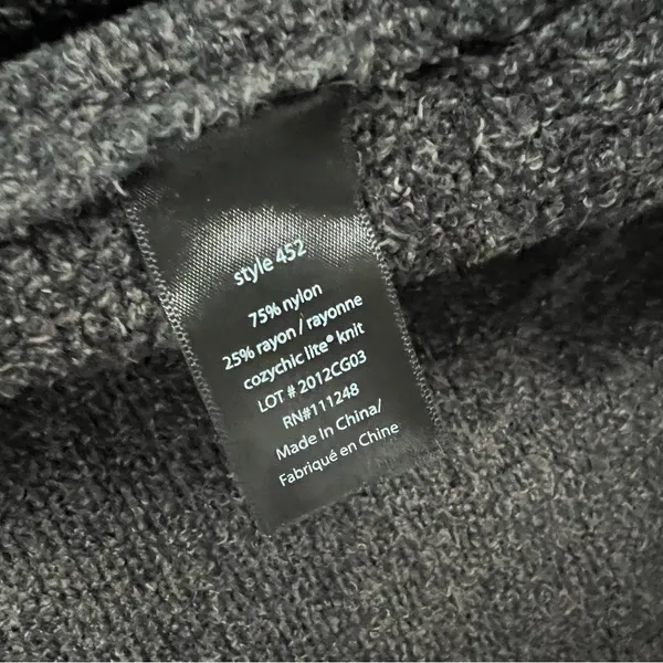 Barefoot Dreams Women open front Circle Cardigan Sweater Gray Long Sleeve XS/S - Image 4