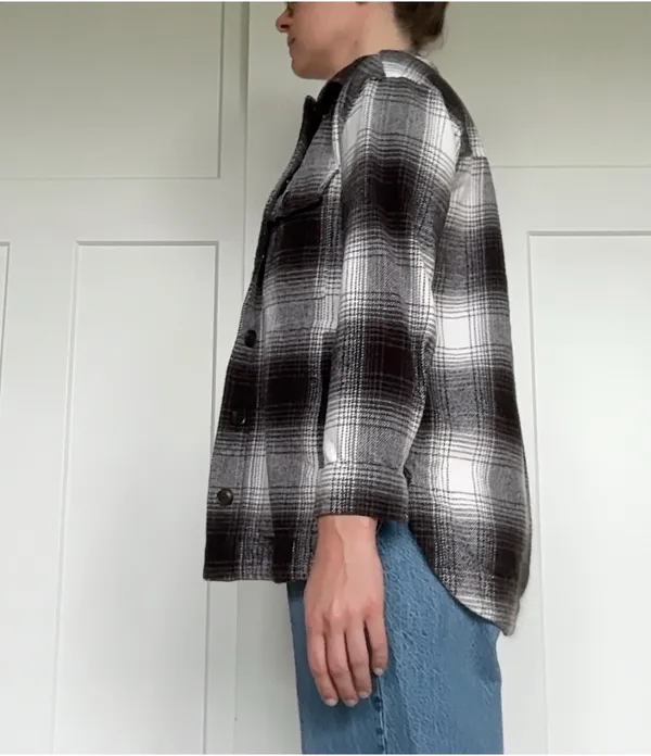 Madewell twill flannel shirt-jacket in windowpane plaid - Image 5