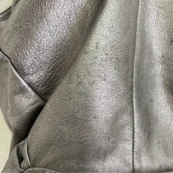 B. MAKOWSKY Metallic Silver Double Handle Shoulder Bag - Image 14