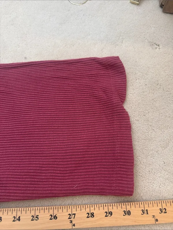 Auden Women's Cozy Ribbed Wide Leg Pants - Rose Pink Size Medium - Image 10