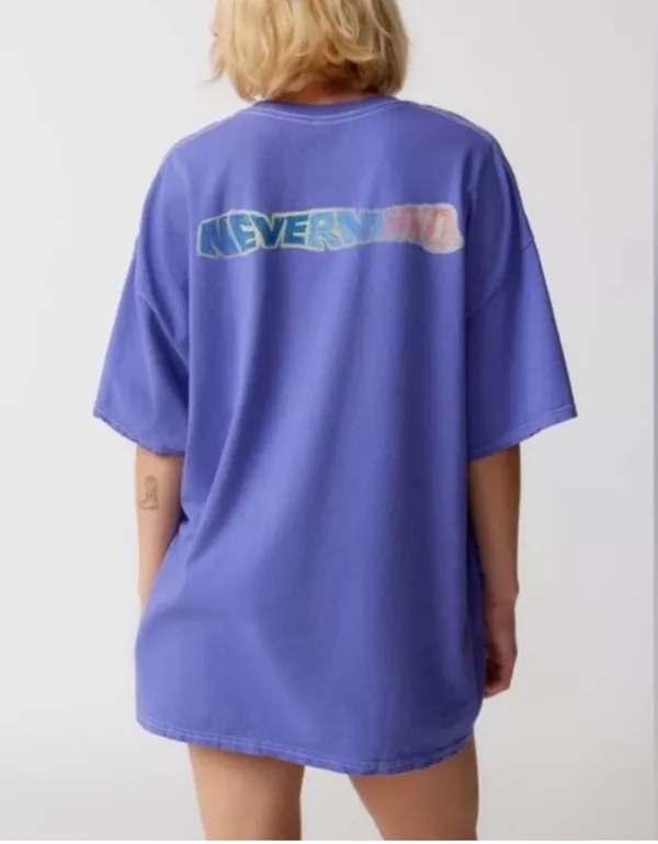 Nirvana NWT oversized distressed short sleeve graphic T shirt dress size L/XL - Image 2
