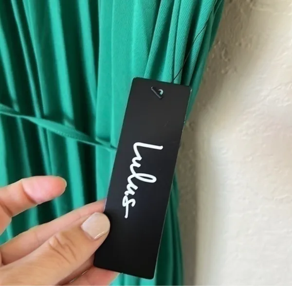 Lulus In Celebration Green Pleated Midi Dress - Image 6