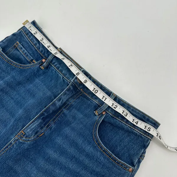PacSun Retro Jeans Womens 29 Blue Denim Patches Mom High Rise New - Image 8