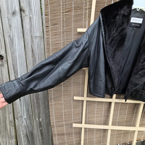 VTG Michael Joseph 🇺🇸 Made Fur&Leather Jacket, M Black Size M - Image 4