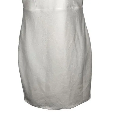 OLIA Gorgeous White High Neck Halter Open Back Mini‎ Dress EUC Size Small - Image 4