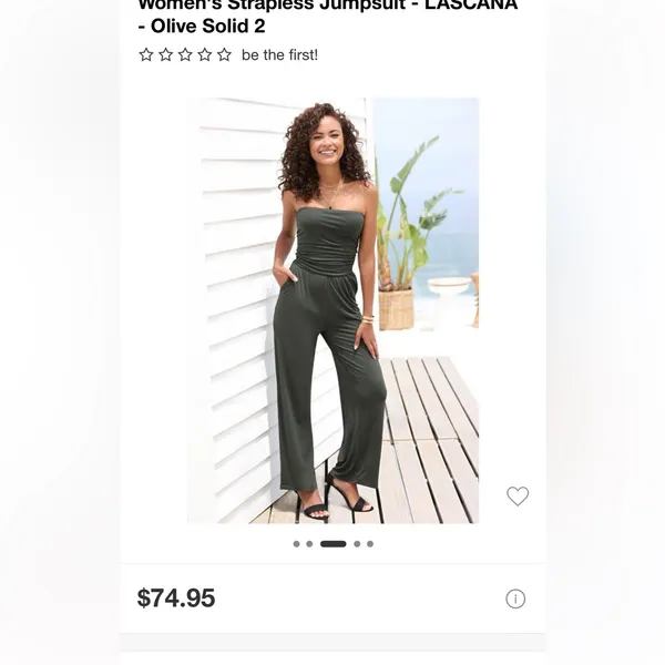5/$25 lascana army green jumpsuit - Image 2