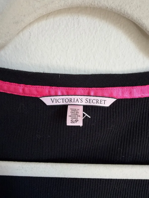 Victoria’s Secret Black Ribbed Pajama Top - Image 2