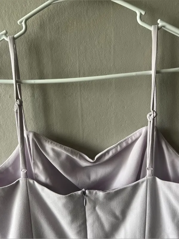 French Connection Women's Whisper Light Ruffle Lavender Frost Dress Size 8 - Image 7