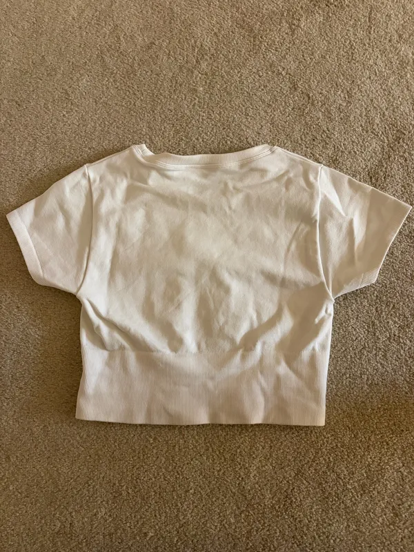 Aerie Offline Cropped White Shirt - Image 2
