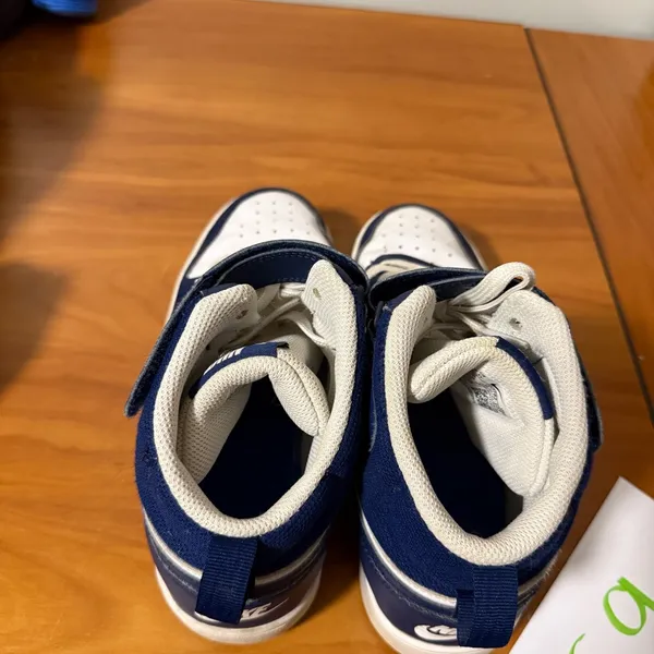 Nike Court Borough Mid 2 GS Navy Blue White Sneaker cd7782-107 Size W8‎ Y6.5 - Image 8