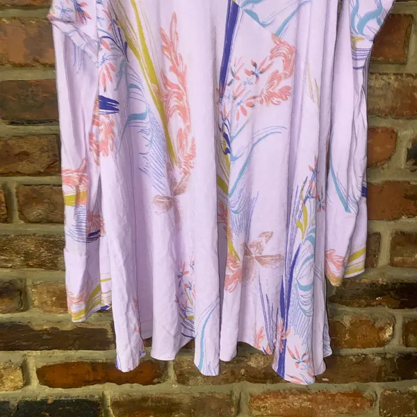 Free People Lavender Lilac Purple Floral Clear Skies Tunic Mini Dress Size Small - Image 9