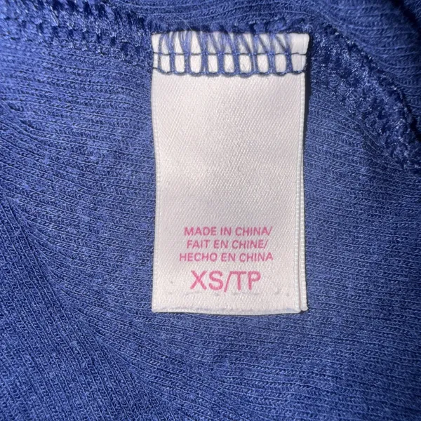 Vintage Victoria's Secret Henley‎ Ribbed Y2K Navy Thermal Long Sleeve Shirt XS - Image 7