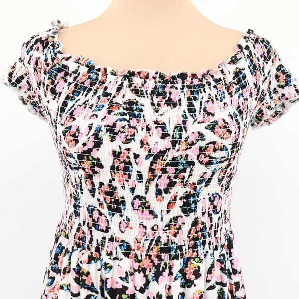 Guess Floral Off Shoulder Maxi Dress Womens Size‎ S Smocked Summer Vacation - Image 8