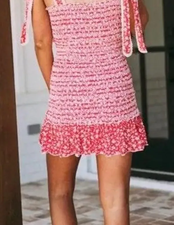 Olivaceous Red Smocked Dress - Image 2