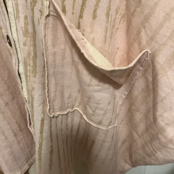 Free People Montauk High/Low Button-Up Shirt Jacket Shacket Tea Combo NWT Size L - Image 11