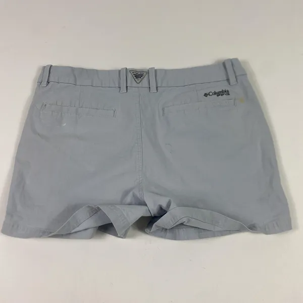 Columbia PFG Shorts Womens 12 Light Gray Cotton Blend Fishing Casual - Image 9