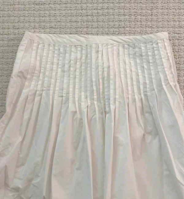 Free People White Pleated Midi Skirt - Image 5