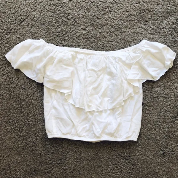 White Off the Shoulder Top - Image 2
