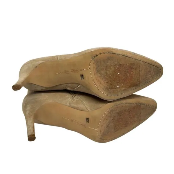 Vince Camuto Boots Size 8 Leather Womens Tan Almond Toe‎ Side Zip Ankle Booties - Image 10