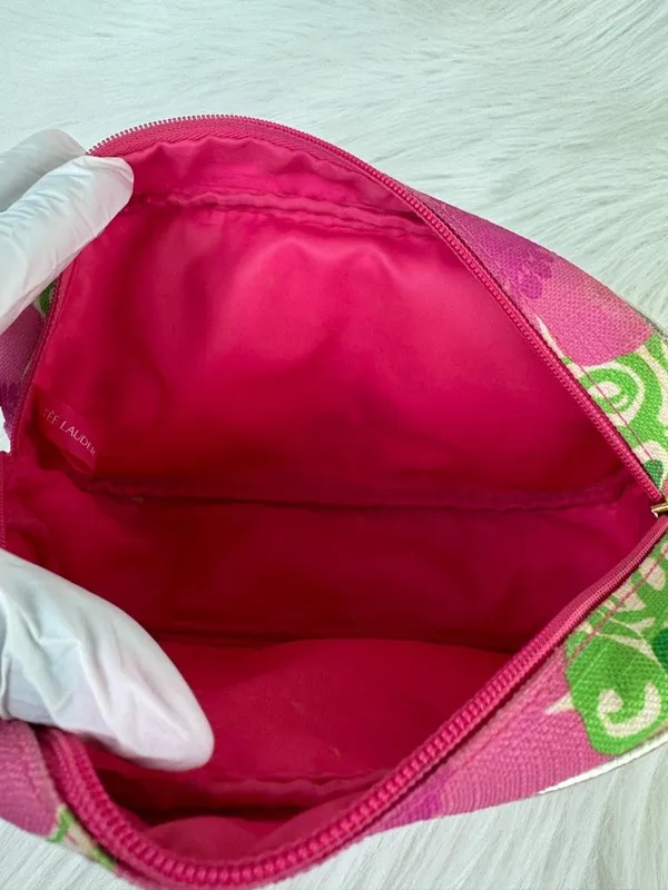 Lilly Pulitzer for Estée Lauder Floral Cosmetic Case Zip Travel Toiletry Bag - Image 6