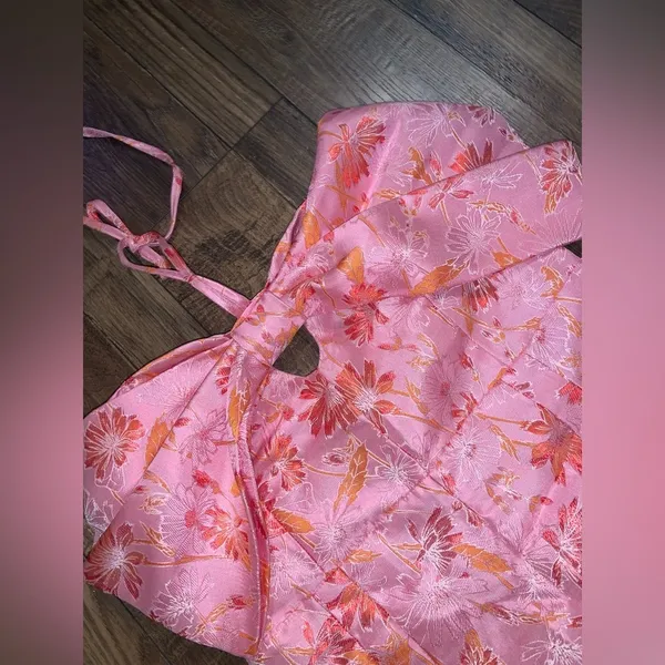 Buddy love satin floral large pow romper formal party glam $130 cocktail spring - Image 5