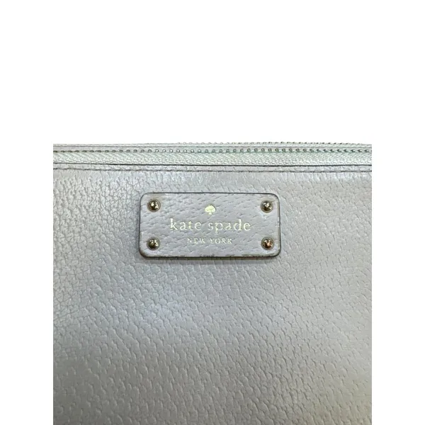 Kate Spade New York Womens Tan Leather Wallet With Zip Closure & Card Slots 8x4 - Image 2