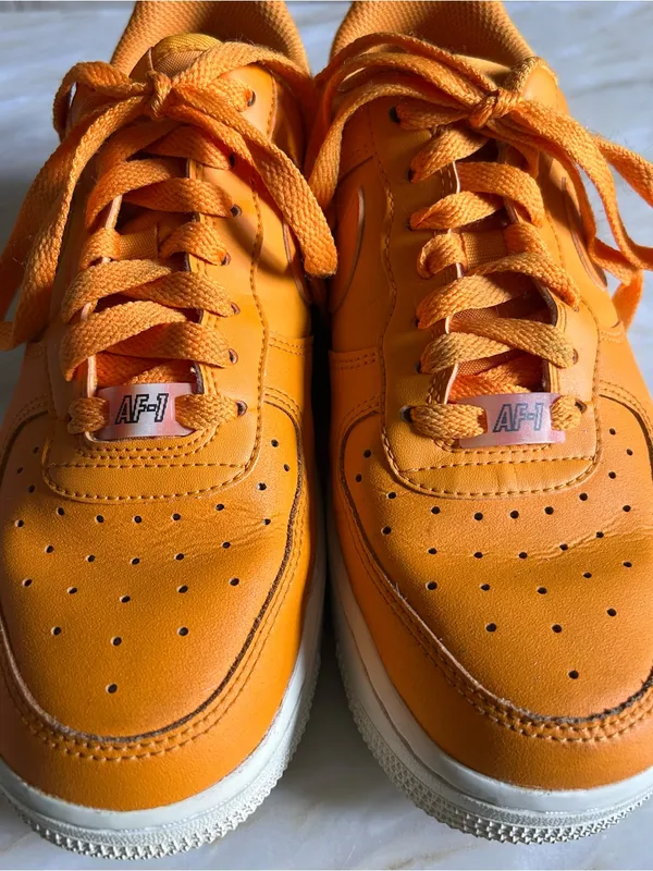 Nike Air Force 1 Low Essential “Orange Peel”Lifestyle‎ Sneakers Size 7.5 Womens - Image 4