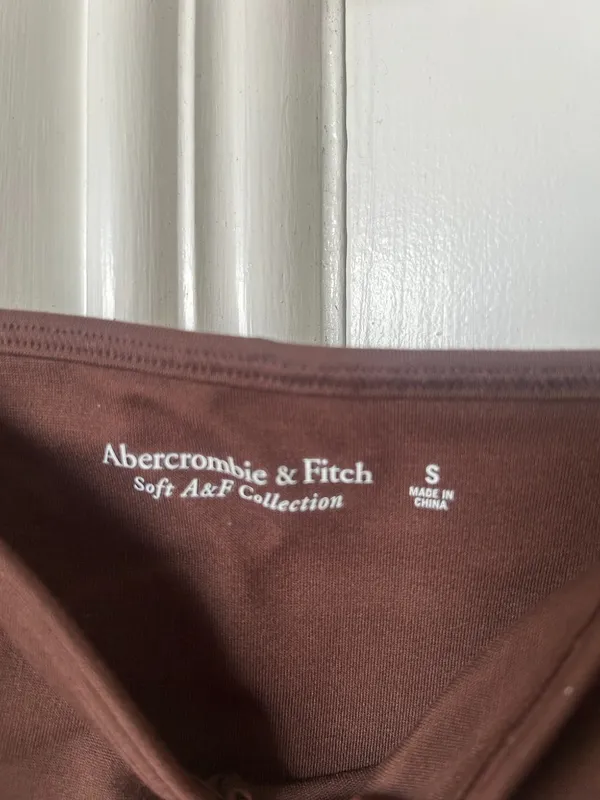 NWOT Abercrombie & Fitch Ponte Corset Sweetheart Bodysuit (BROWN) - Image 2