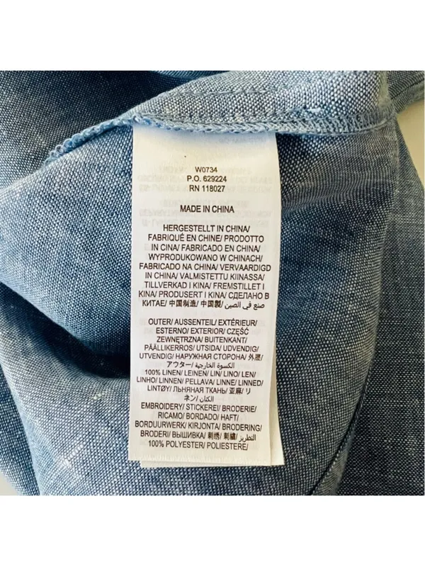 Boden Fleur Linen Embroidered Top in Chambray 12 - Image 9
