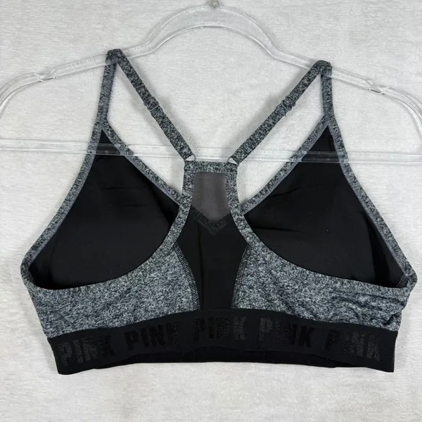 PINK Victoria's Secret Sport Ultimate Lightly Lined Gray Heather Bra‎ Large L G - Image 11