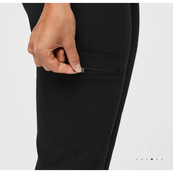 FIGS Zamora Jogger Scrub Pants Black Adjustable Drawstring‎ Scrubs Size Small - Image 3