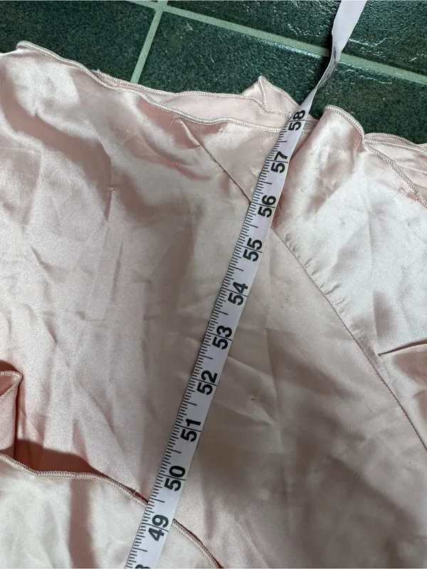 Petal + Pup Ciao Ruffles Maxi Satin Dress Sleeveless Long Pink Large NEW - Image 14