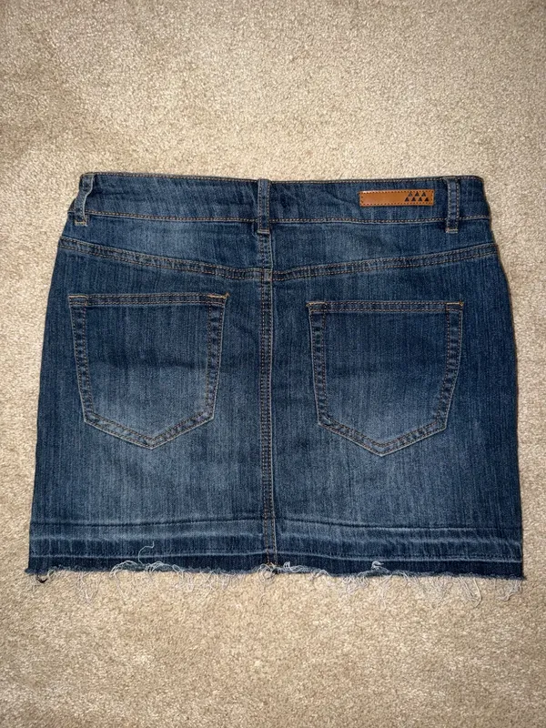 Denim Mini Skirt Size 6 - Image 2