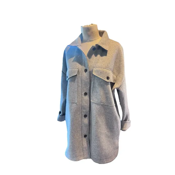 Banana Republic Women’s Oversized Shacket Shirt Jacket 4 Pocket Button Coat Med - Image 2