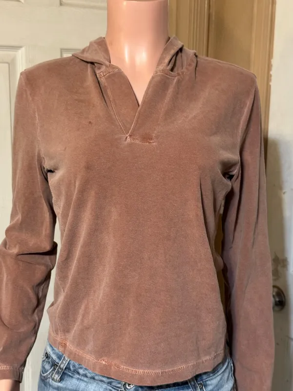 Pulp Women's Long-Sleeve Hooded Crop top M - Image 2