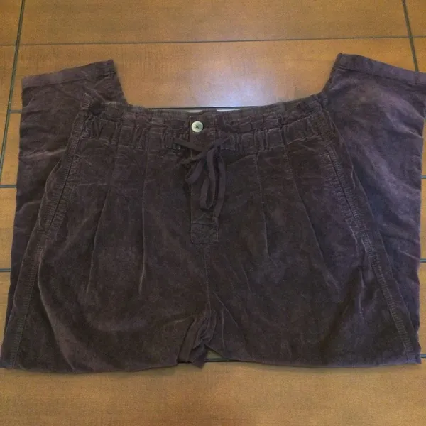 Free people margate paperbag waist corduroy panther rose medium - Image 3