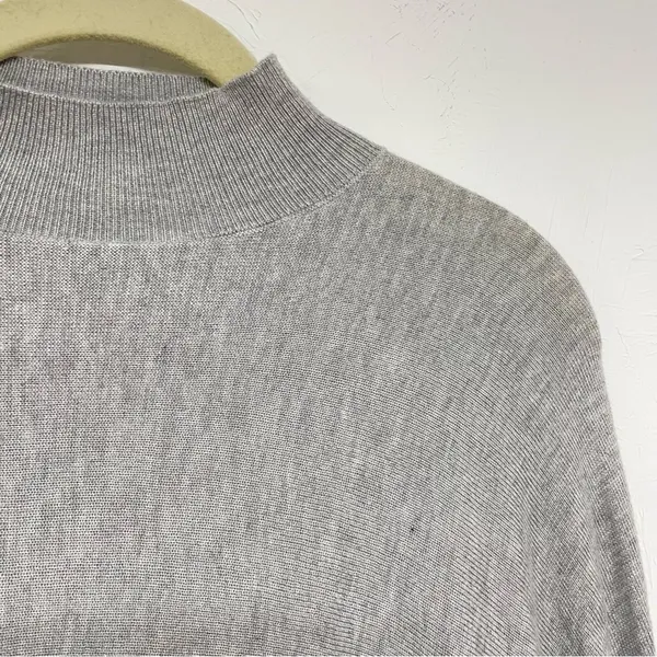 Romeo & Juliet Couture Grey Mock Neck Tunic Sweater Womens S Pockets Oversized - Image 6