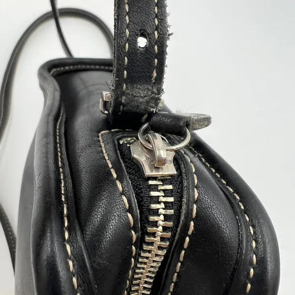 Vintage Coach Bellini Zip Bag Black Leather Purse - Image 6