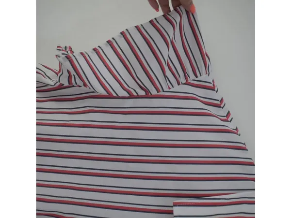 Tommy Hilfiger Striped Ruffle Short Sleeve Blouse Plus Size XXL - Image 3