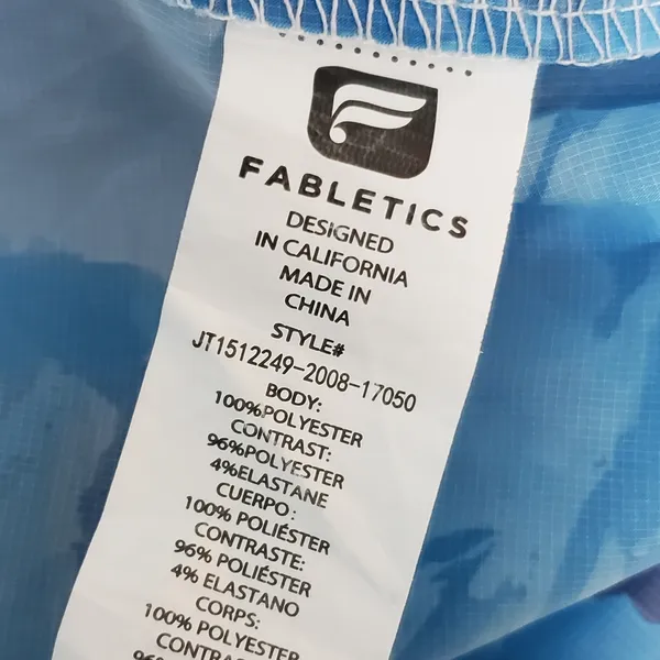 Fabletics Sporty‎ Windbreaker Jacket, Blue and White Size L - Image 7
