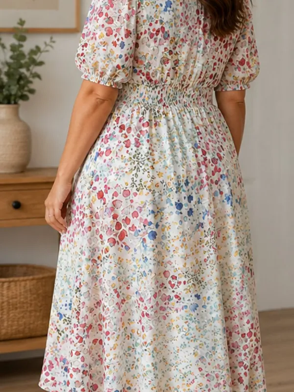 Maison Tara Bright Floral Midi Dress Garden Party Bloomcore Tea Party‎ Easter 16 - Image 2
