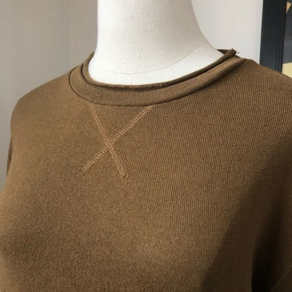 Zara Lightweight Raw Roll Edge Sweater S - Image 2