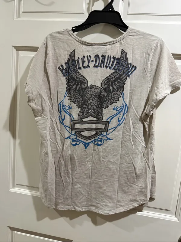 Harley-Davidson Women's Logo Pocket Eagle Short Sleeve T-Shirt 96408-20VW Sz XL - Image 2