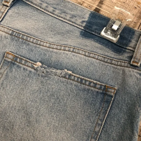 Abercrombie & Fitch Annie High Rise Distressed Denim Shorts - Image 11