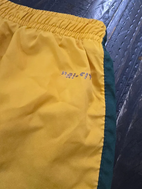 Nike DriFit Baylor Shorts Womens Yellow Green Lined Running Small - Image 5
