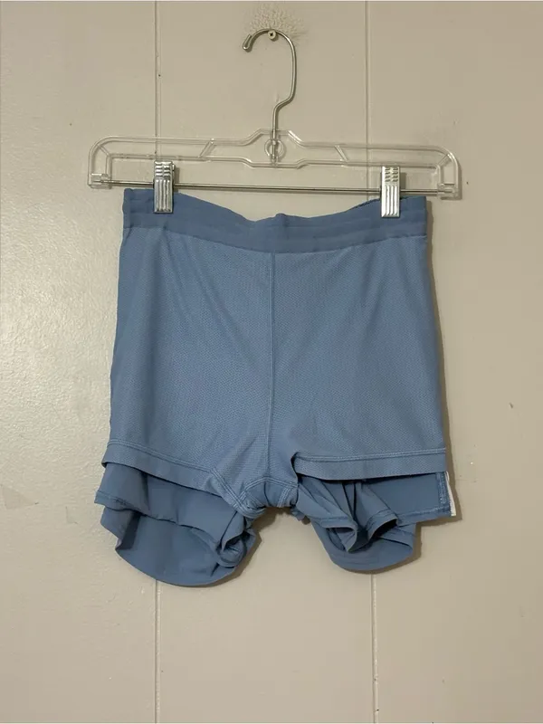 Lululemon Lightweight High-Rise Relaxed Shorts 3” Blue Willow Size 4 Drawstring - Image 10