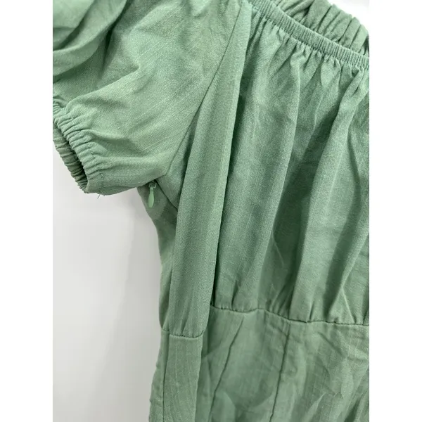 Lulus Womens Mint Green Milkmaid Dress Size M Mini Cottagecore Fitted‎ Dainty - Image 8